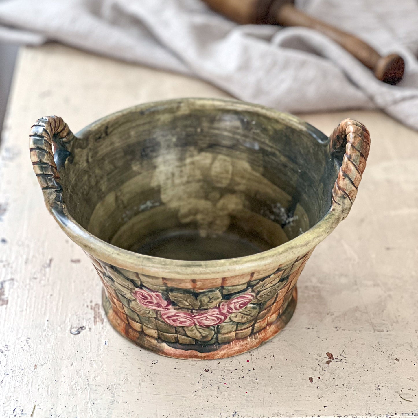 Weller Pottery Basket Weave Planter