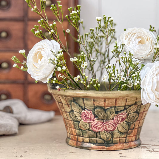 Weller Pottery Basket Weave Planter