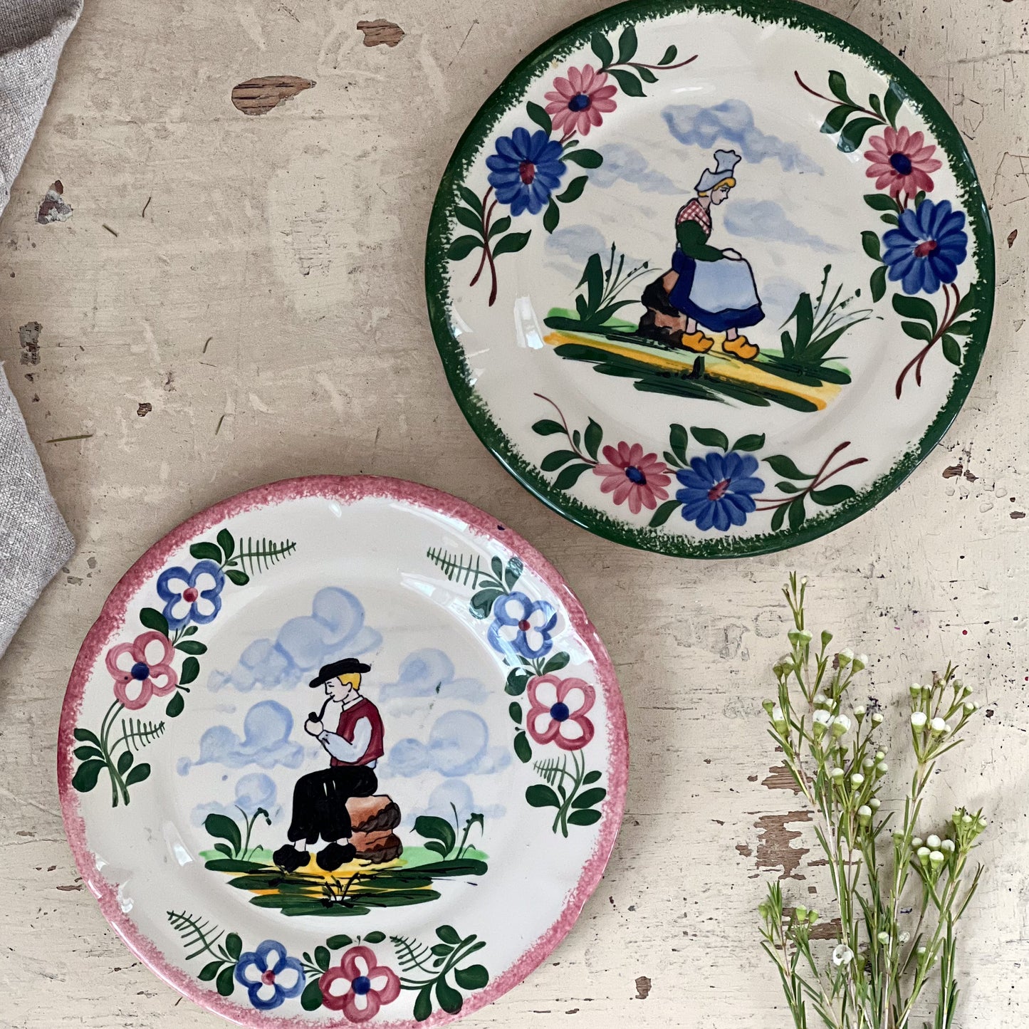 Handpainted French Plates