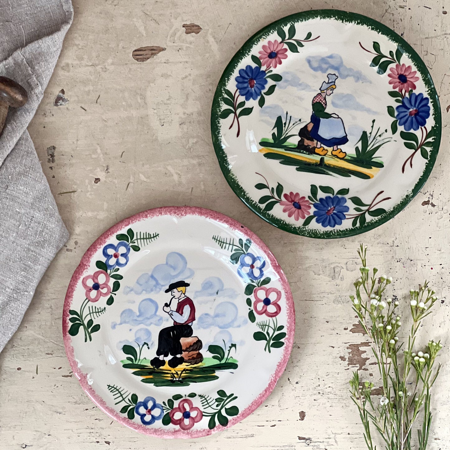 Handpainted French Plates