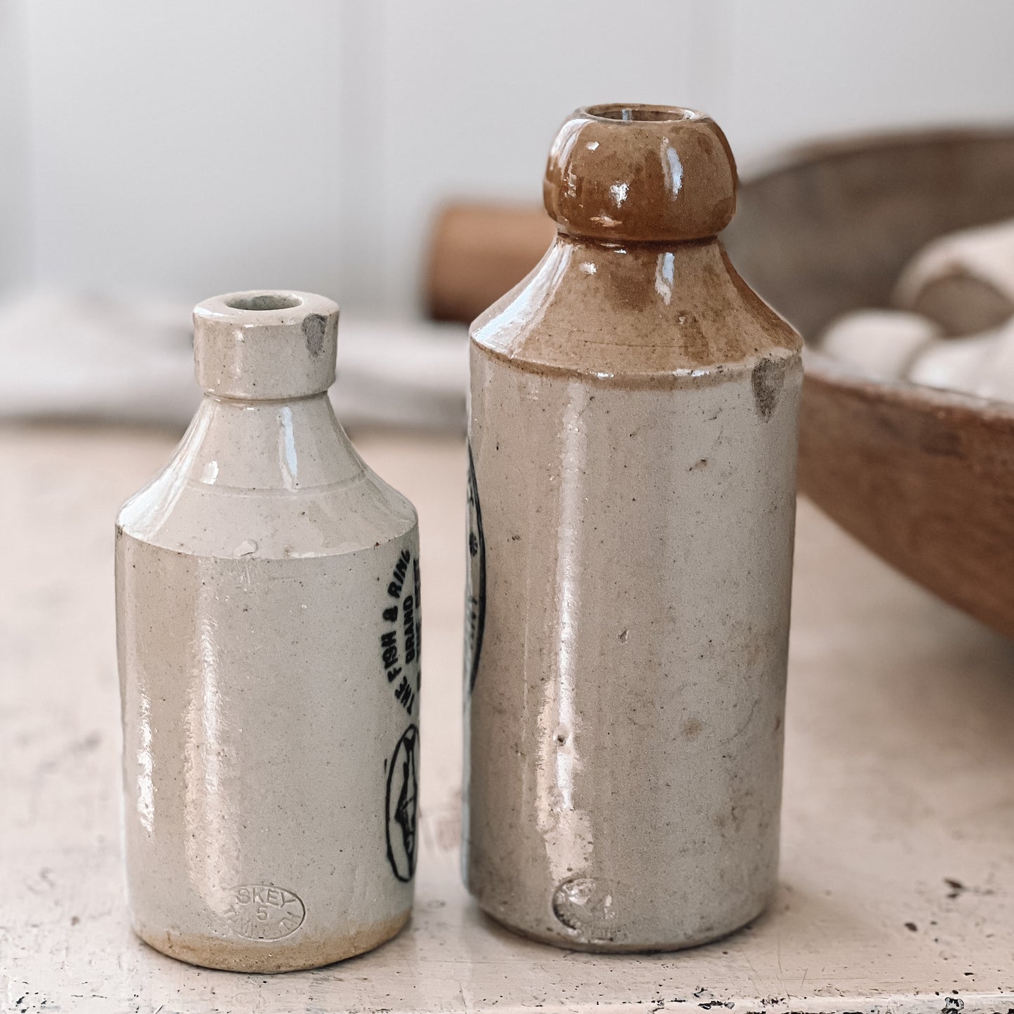 Antique English Stoneware Bottles
