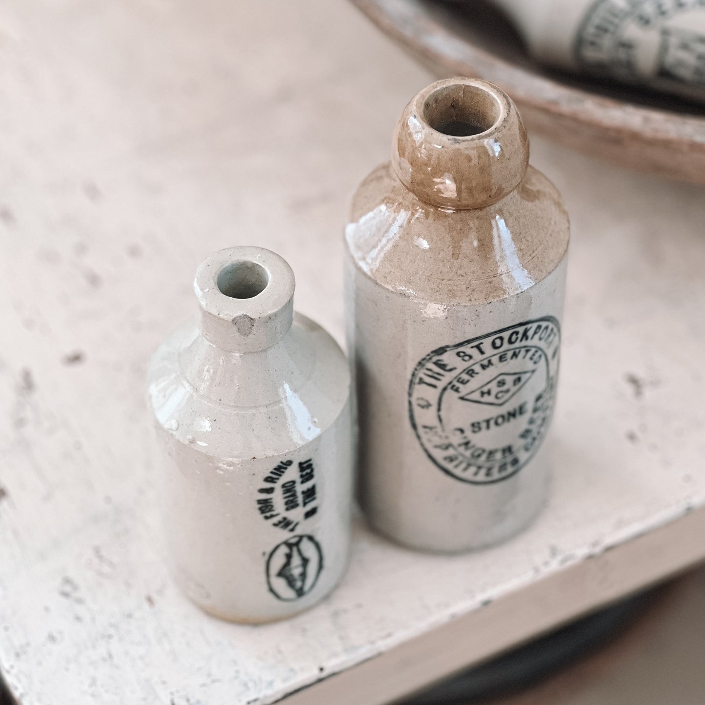 Antique English Stoneware Bottles