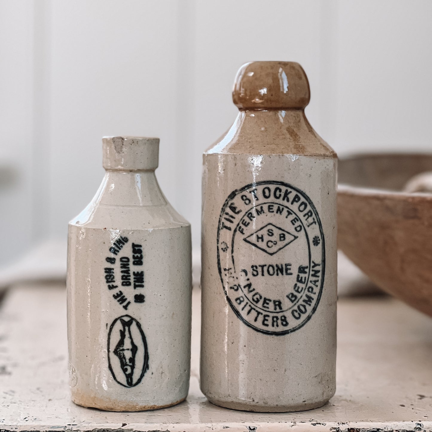 Antique English Stoneware Bottles