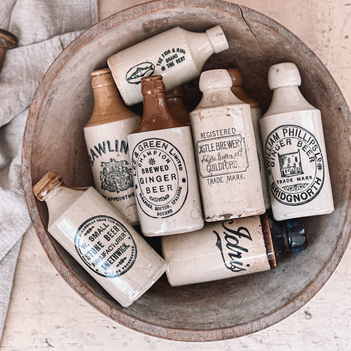 Antique English Stoneware Bottles