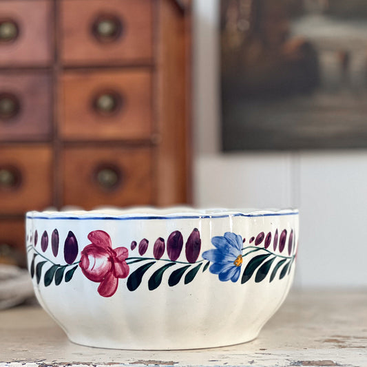 French Floral Painted Bowl