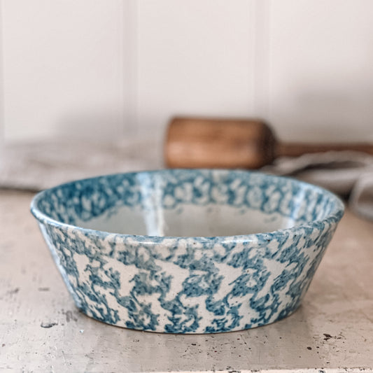Blue Spongeware Bowl