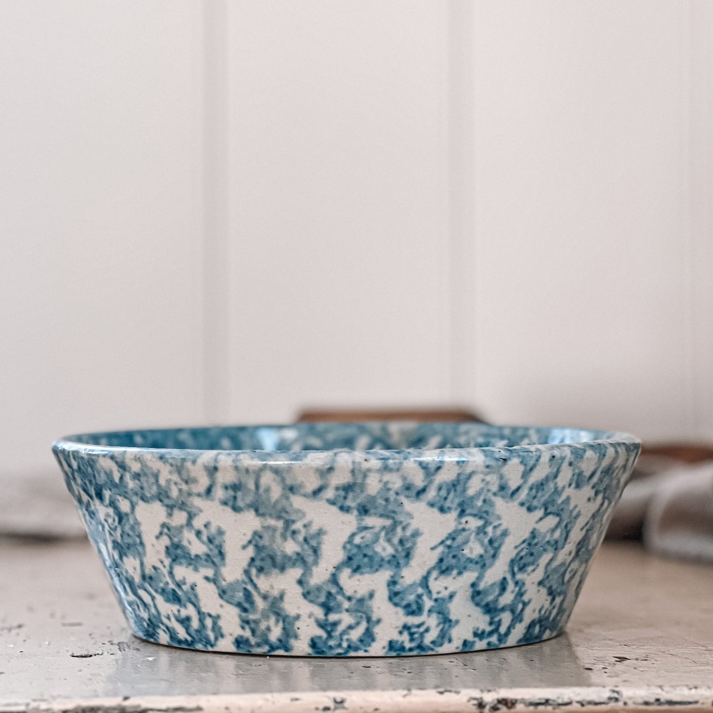 Blue Spongeware Bowl