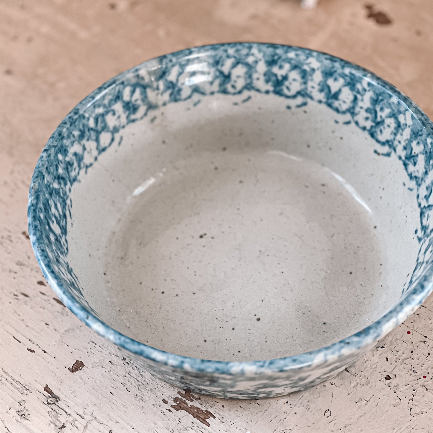Blue Spongeware Bowl