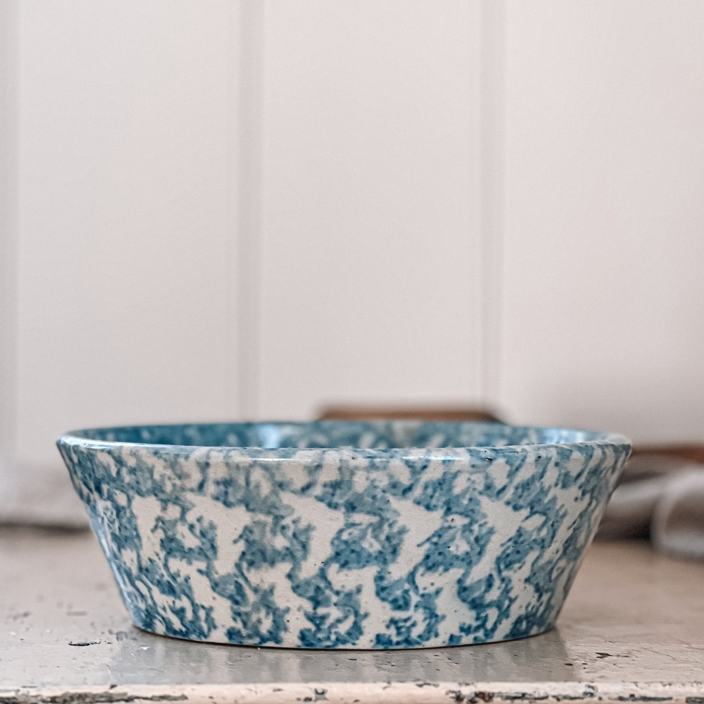 Blue Spongeware Bowl