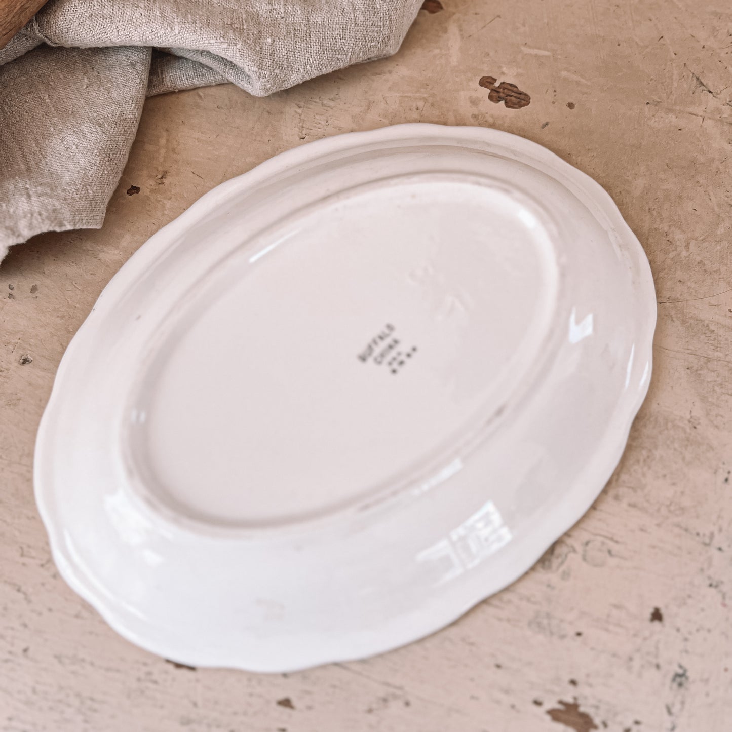 White Scalloped Platter