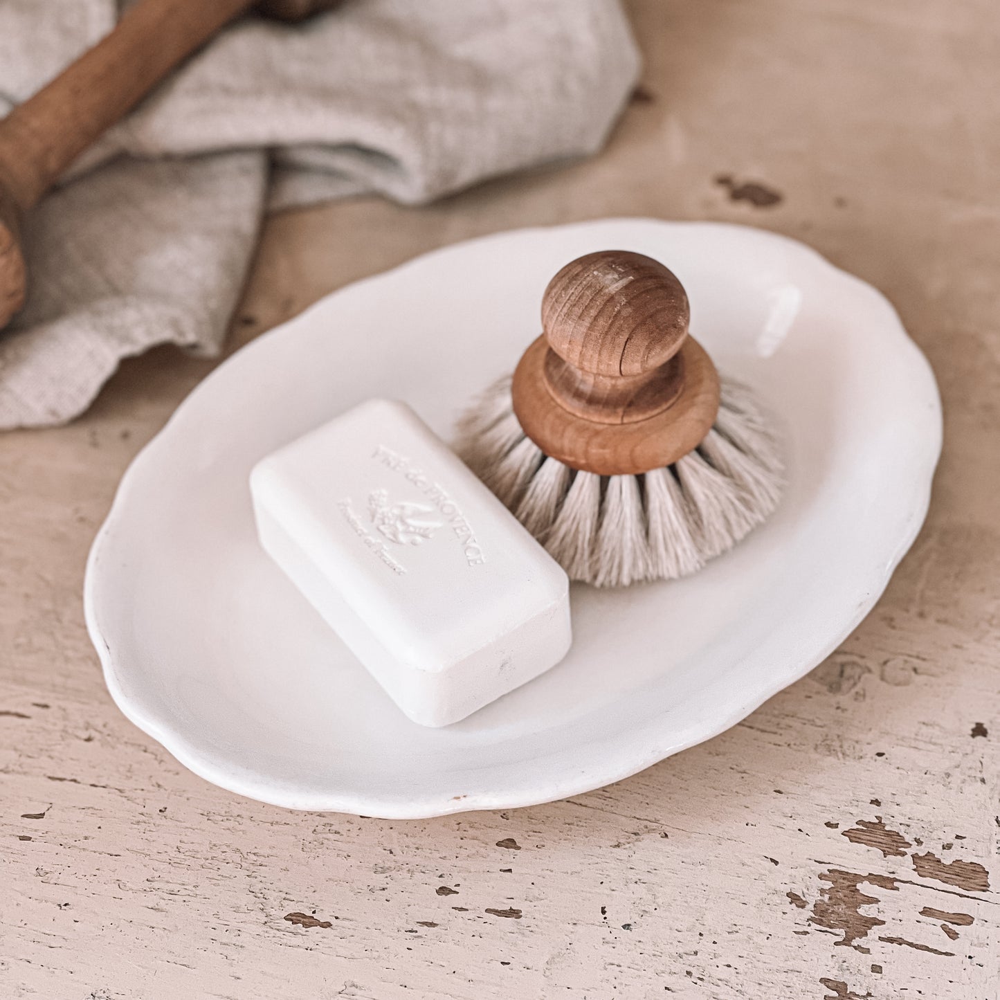 White Scalloped Platter