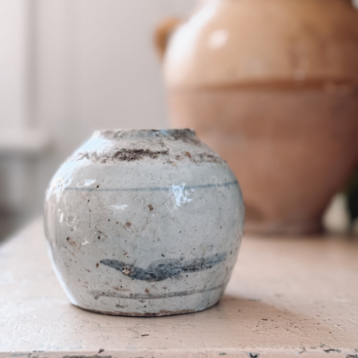 Stoneware Ginger Jar