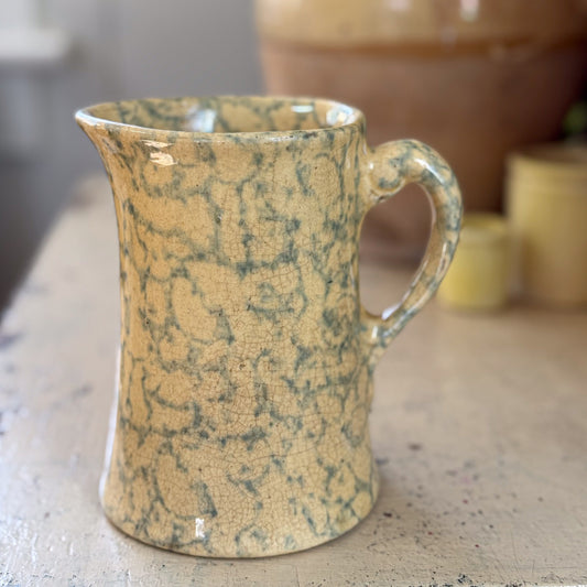 Spongeware Pottery Pitcher